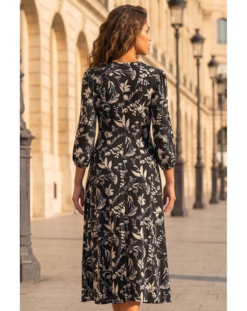 Roman Floral Print Midi Dress