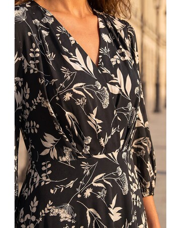 Roman Floral Print Midi Dress