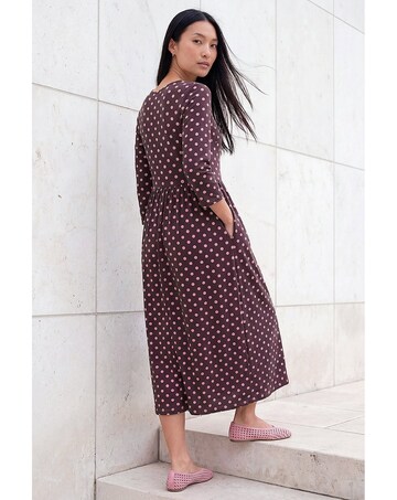 Roman Polka Dot Print Pocket Dress