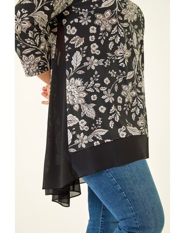 Roman Curve Floral High Low Top