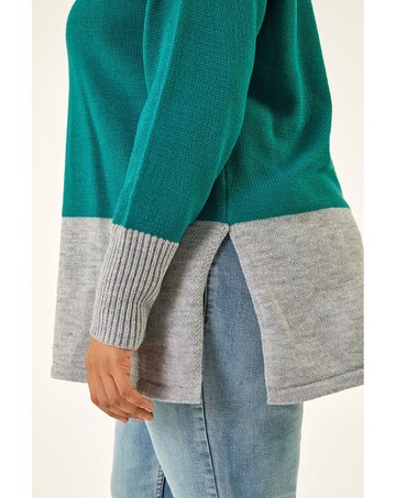 Roman Curve Colour Block Knit Jumper