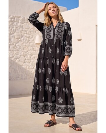 Roman Baroque Border Midi Dress