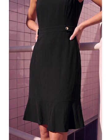 Roman Sleeveless Button Side Short Dress