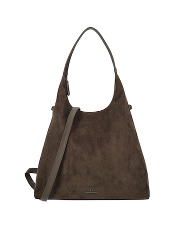 Norah Single Handle Vegan Suede Shoulder Shopper Bag