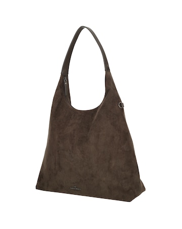 Norah Single Handle Vegan Suede Shoulder Shopper Bag