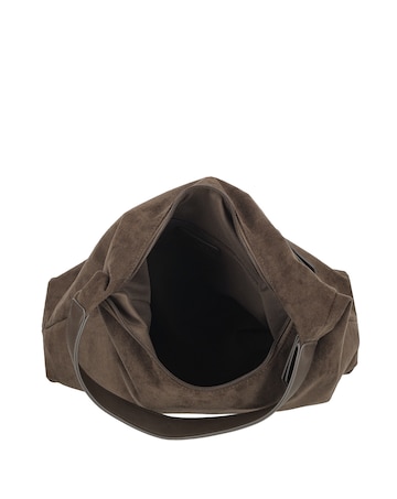 Norah Single Handle Vegan Suede Shoulder Shopper Bag