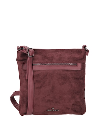Norah Single Handle Vegan Suede Shoulder Bag