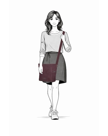 Roxy Vegan Leather Shoulder Bag with Nylon Strap
