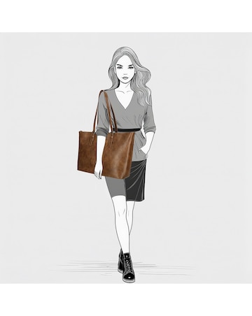 Julia 2 Handle Vegan Leather Shopper 15" Laptop