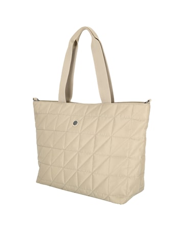 Josephine 2 Handle Quilted Nylon Shopper 17" Laptop