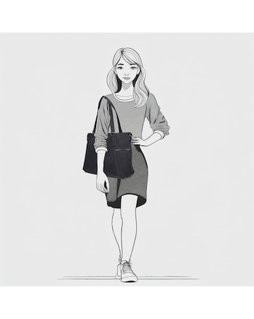 Roxy Two Handle Vegan Leather Shoulder Bag with Nylon Strap