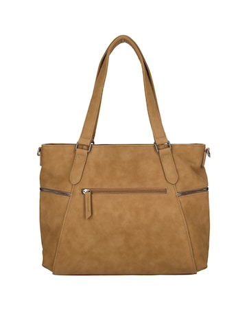 Roxy Two Handle Vegan Leather Shoulder Bag with Nylon Strap