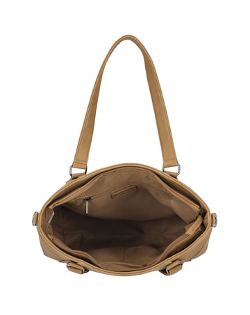 Roxy Two Handle Vegan Leather Shoulder Bag with Nylon Strap