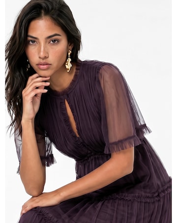 Anaya Plain Tulle Midaxi Dress