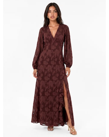 Anaya Floral Burnout Maxi Dress