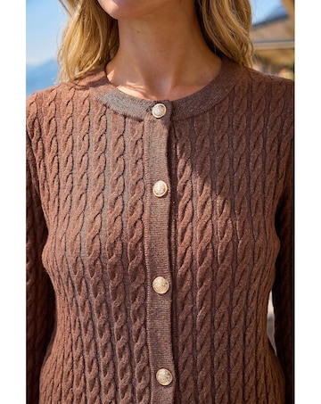 Roman Cable Knit Cardigan