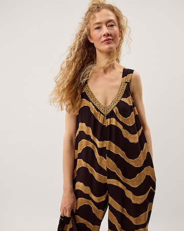 Monsoon Zahara Sleeveless Print Jumpsuit