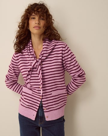 Monsoon Shola Stripe Cardigan & Scarf