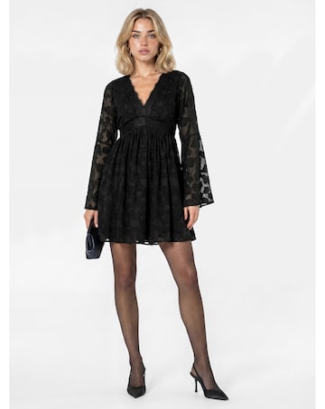 Lovedrobe Burnout Fabric Mini Dress