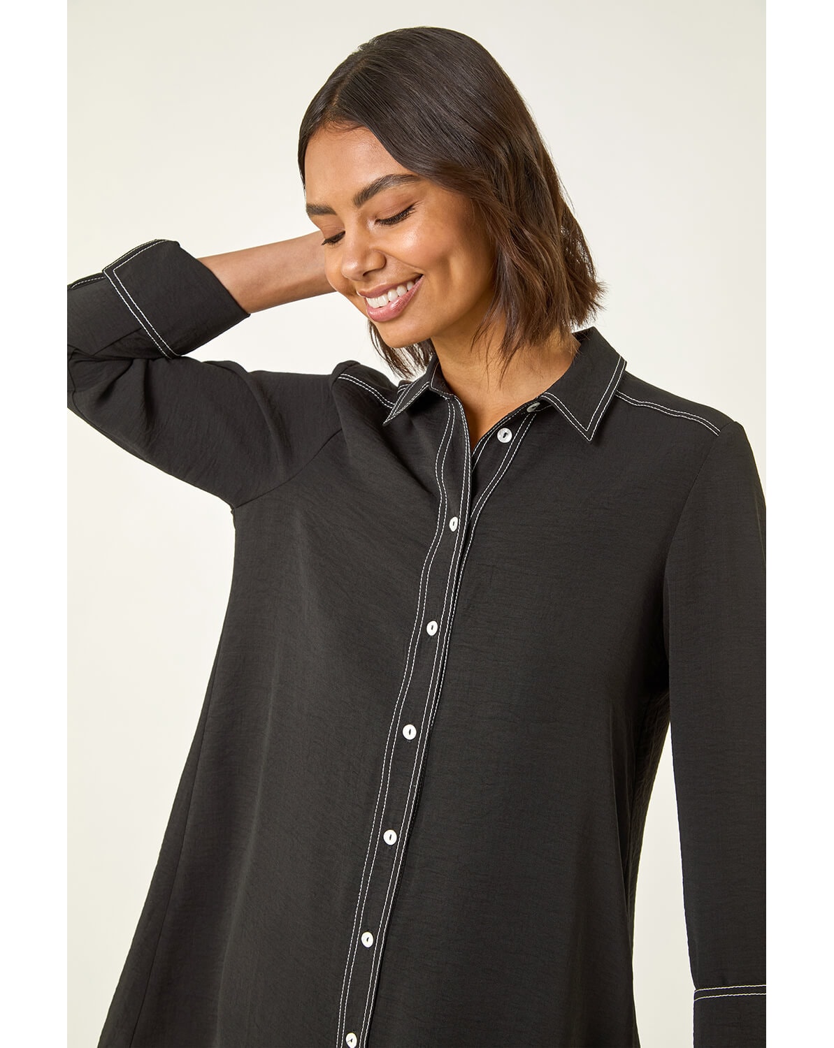 Roman Contrast Stitch Shirt