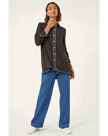 Roman Contrast Stitch Shirt