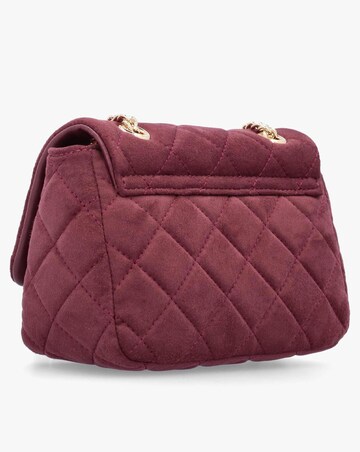 Valentino Bags Small Quilted Ocarina Bordeaux Suedette Shoulder Bag