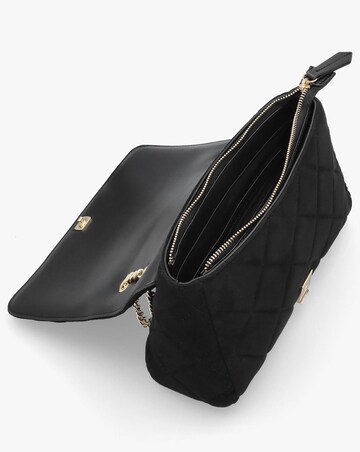 Valentino Bags Large Quilted Ocarina Black Suedette Satchel Bag