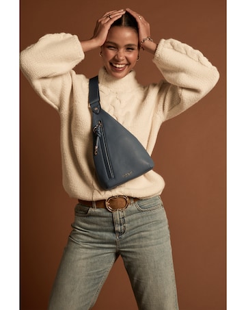 Luella Grey Darla Denim Blue Sling Crossbody