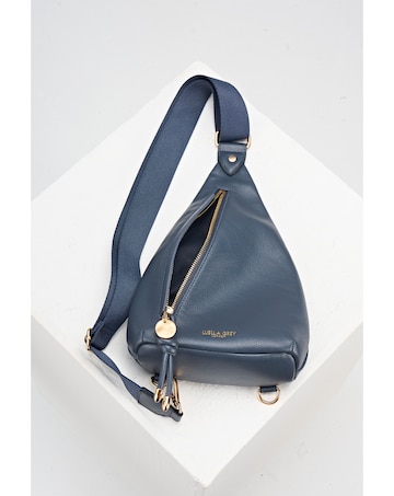 Luella Grey Darla Denim Blue Sling Crossbody