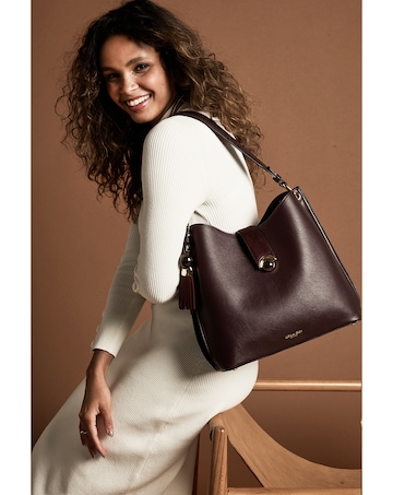 Luella Grey Andrea Black Cherry Hobo
