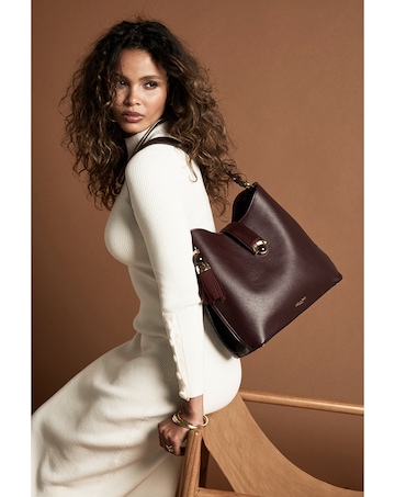 Luella Grey Andrea Black Cherry Hobo