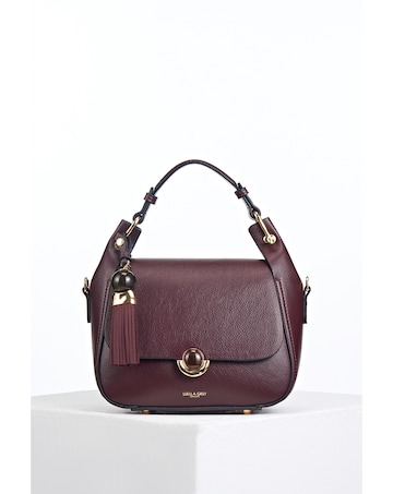 Luella Grey Diana Black Cherry Top Handle Crossbody