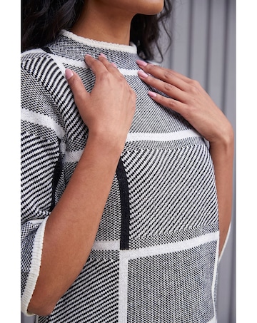 Roman Check Short Sleeve Jumper