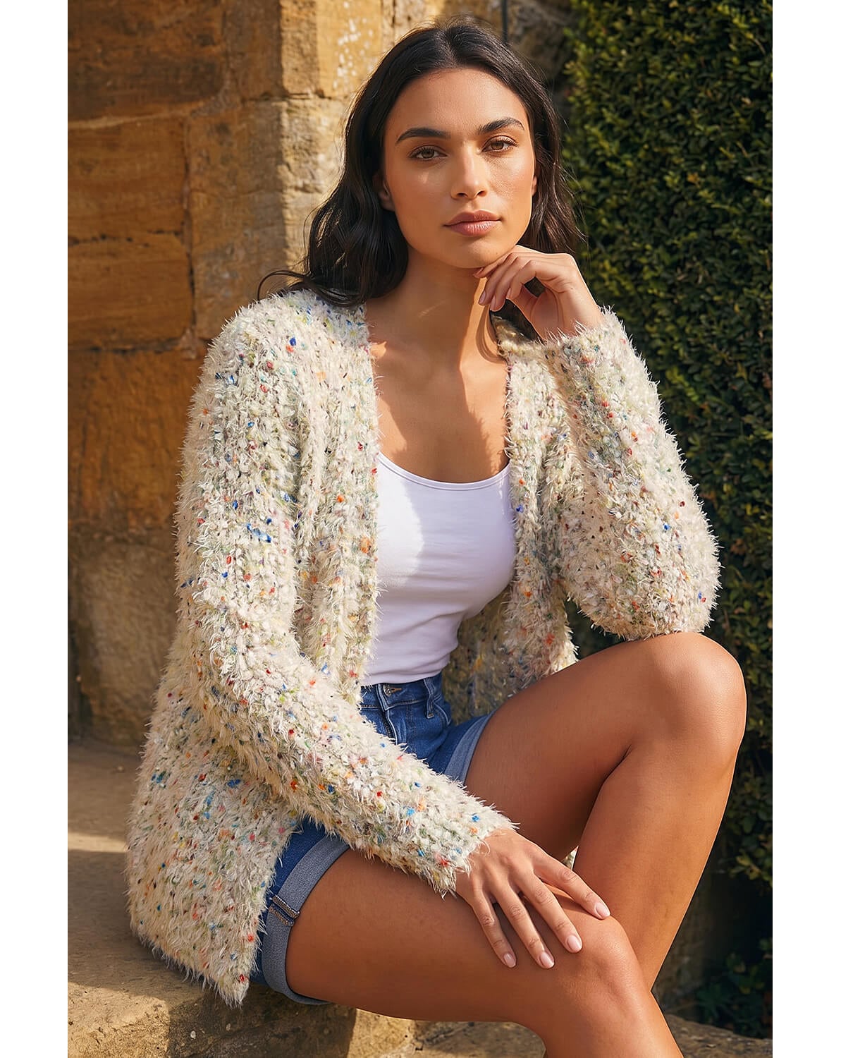 Roman Fluffy Sparkle Cardigan