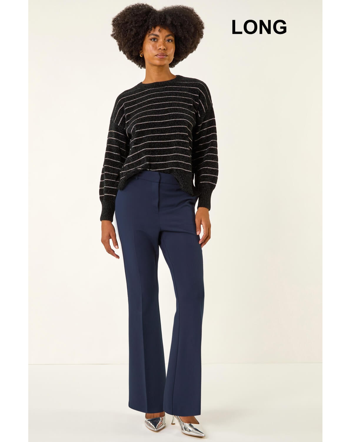 Roman Long Bootcut Stretch Trousers