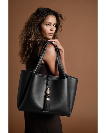 Luella Grey Stella Black Laptop Tote