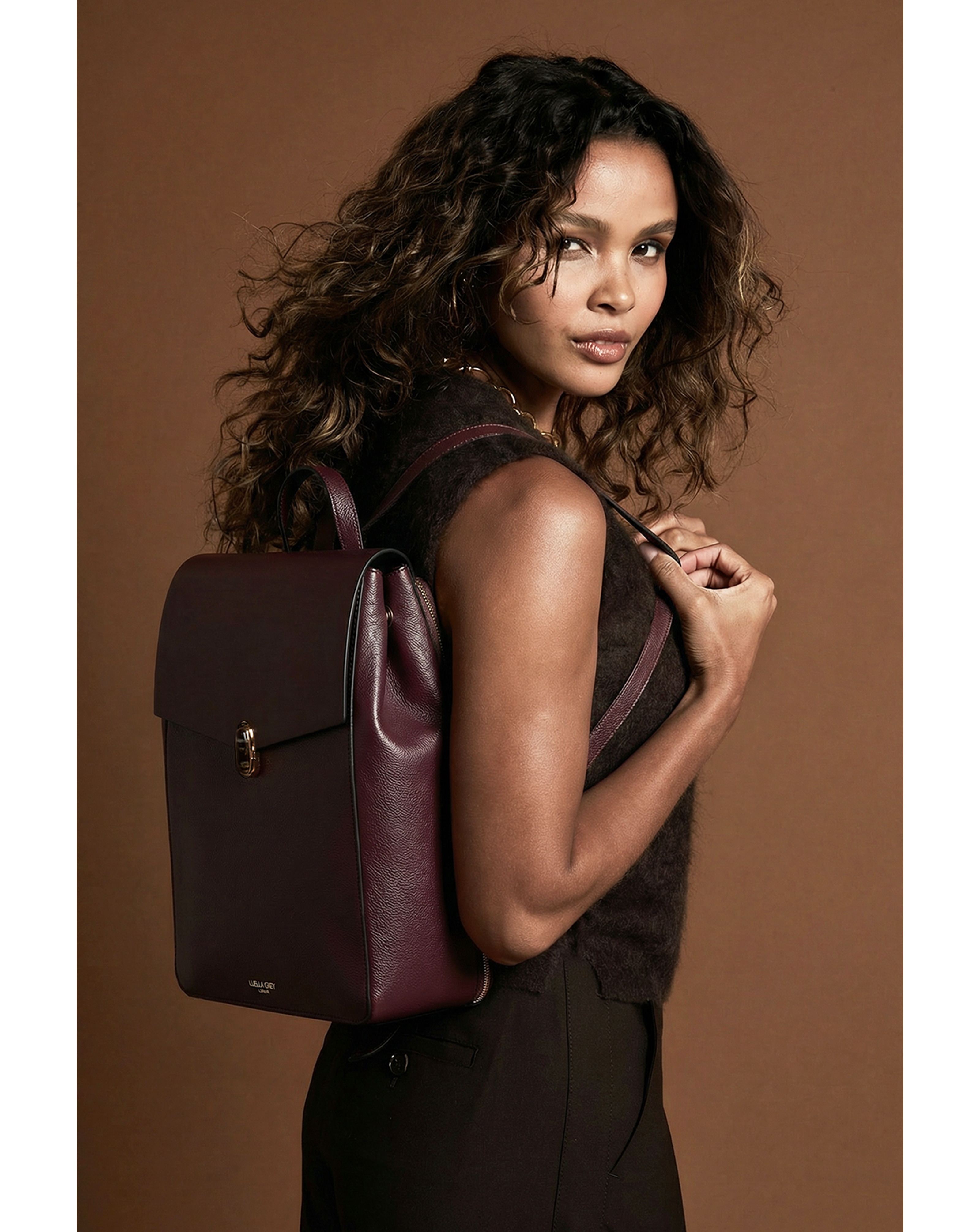 Luella Grey Casey Black Cherry Laptop Backpack