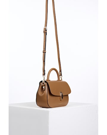 Luella Grey Delia Tan Top Handle Crossbody