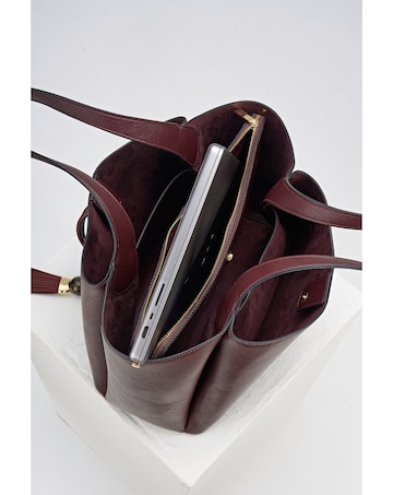Luella Grey Stella Black Cherry Laptop Tote