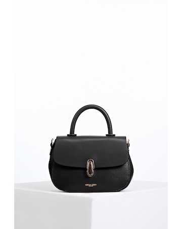 Luella Grey Delia Black Top Handle Crossbody