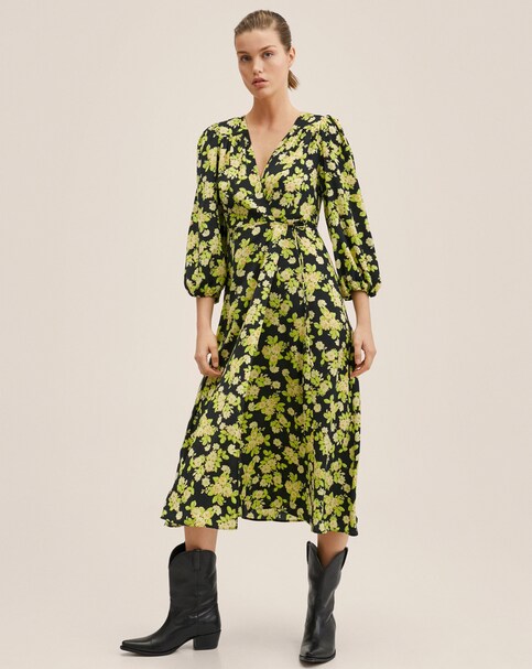 Mango Flower Print Dress