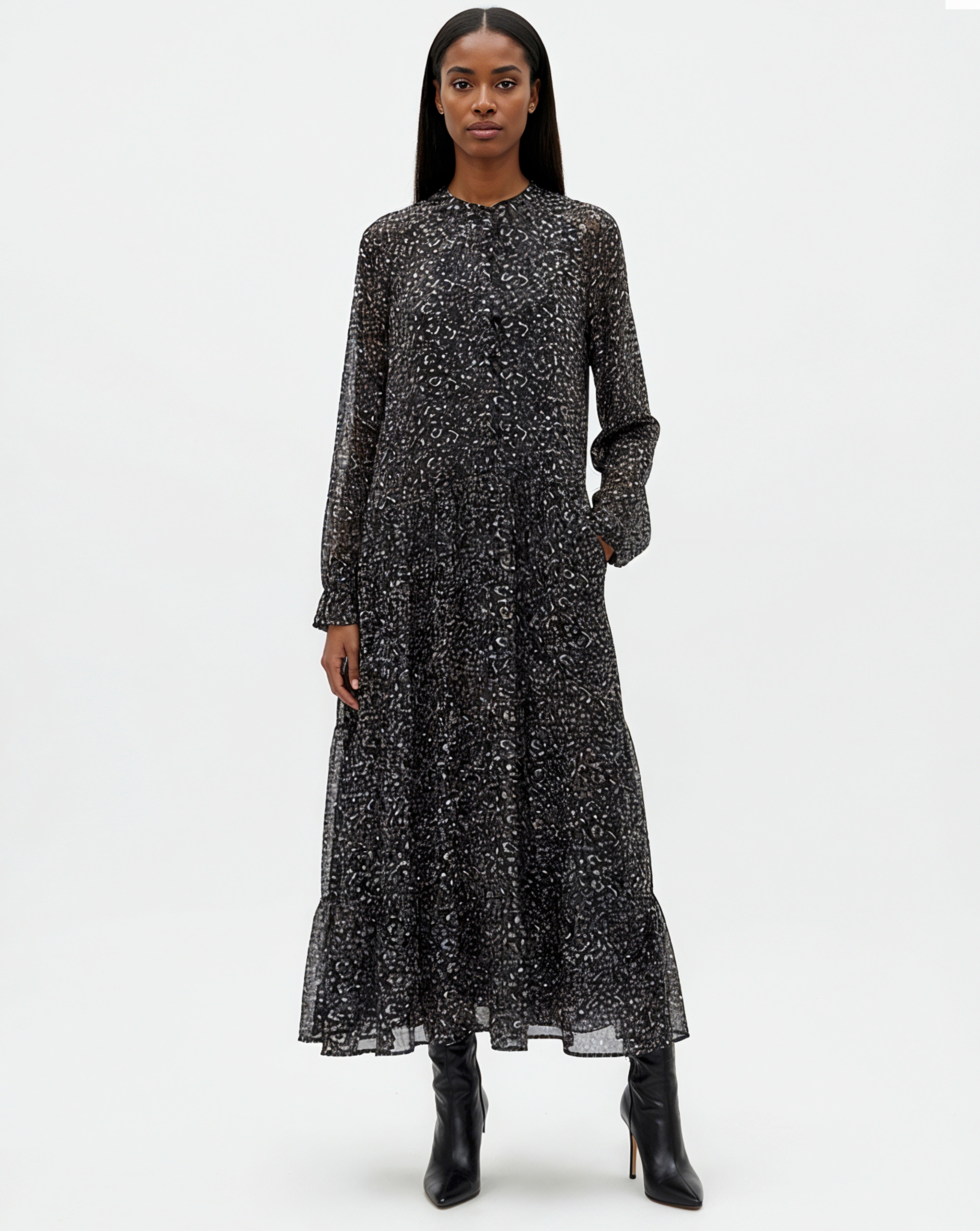 Religion Collarless Spot Maxi Dress