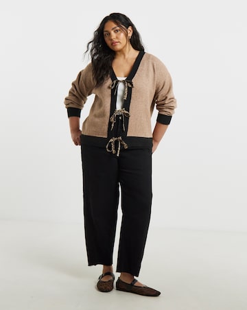 Lovedrobe Animal Print Bow Cardigan