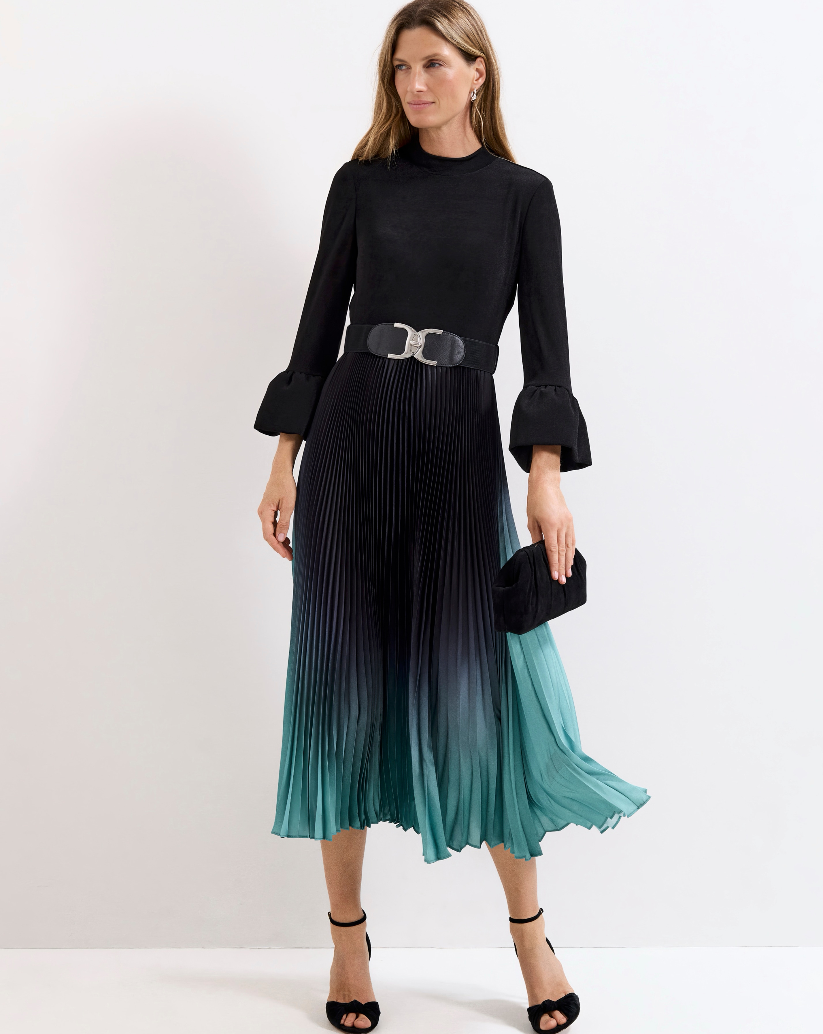 New In - Phase Eight Meloni Pleat Skirt Dress