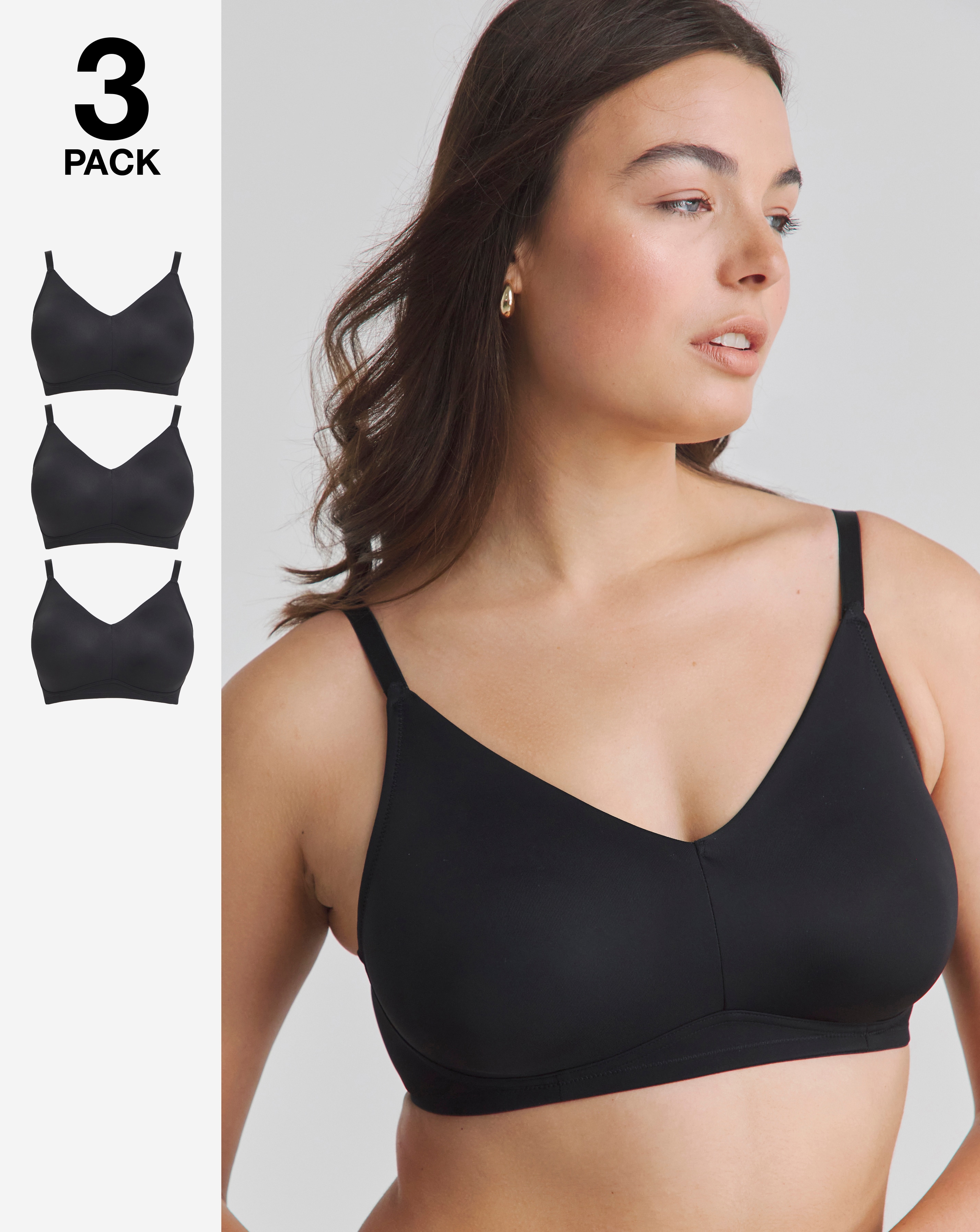 3 Pack Claire Micro NW Full Cup Bras