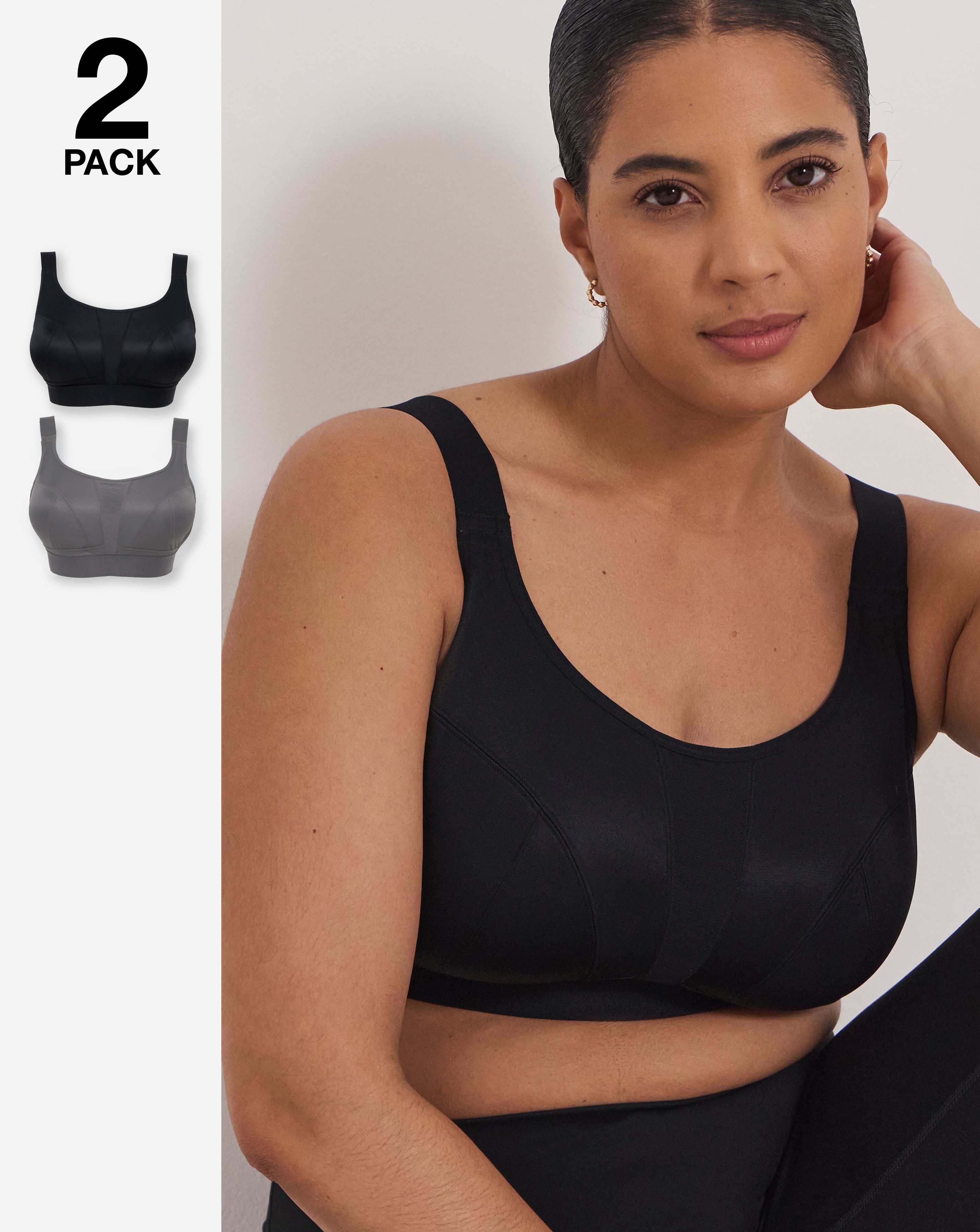 2 Pack Medium Sports Bras