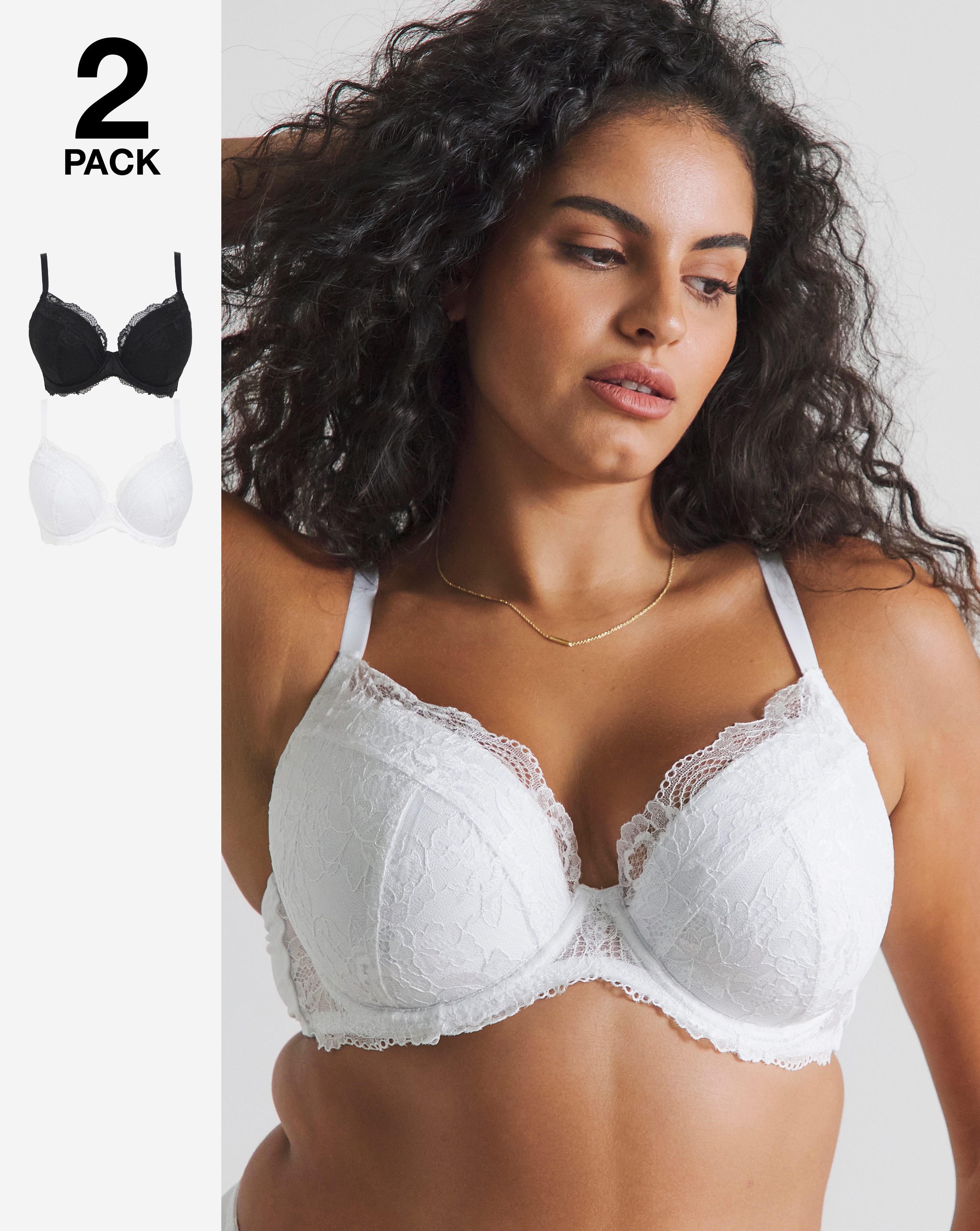 New In - 2 Pack Ella Plunge Wired Bras