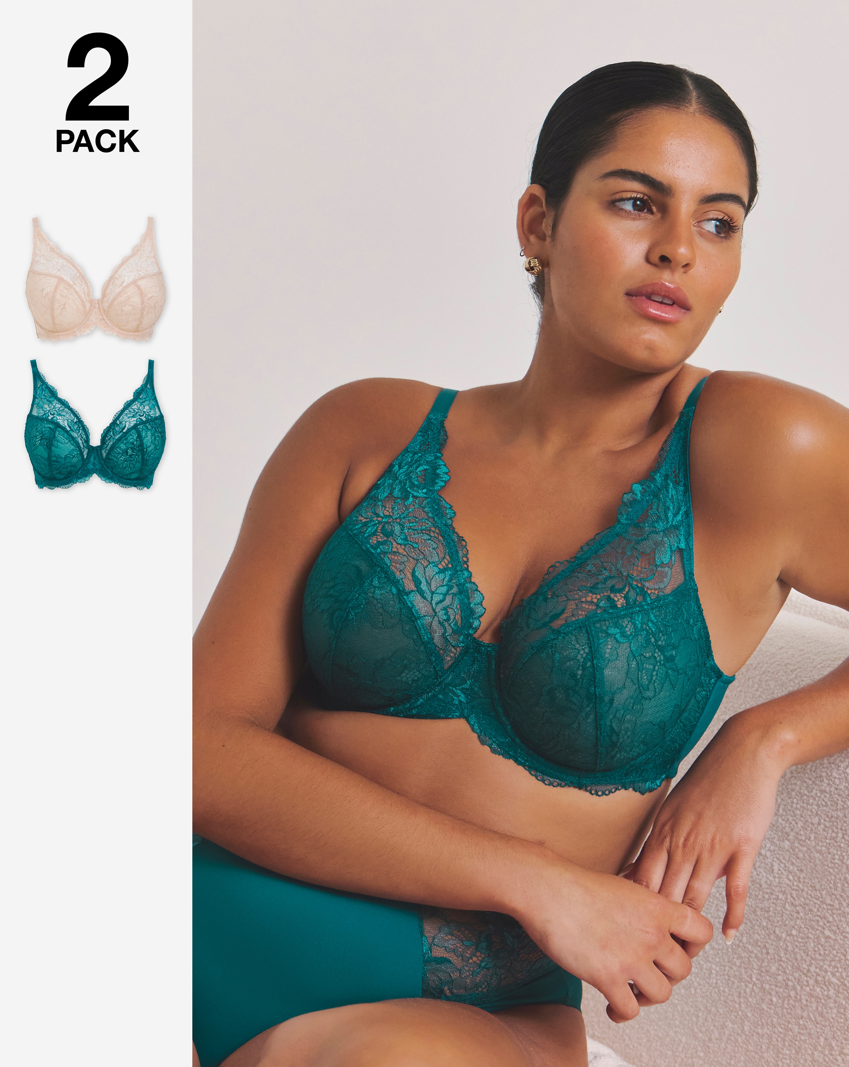 New In - 2 Pack Ella Full Cup Wired Bras