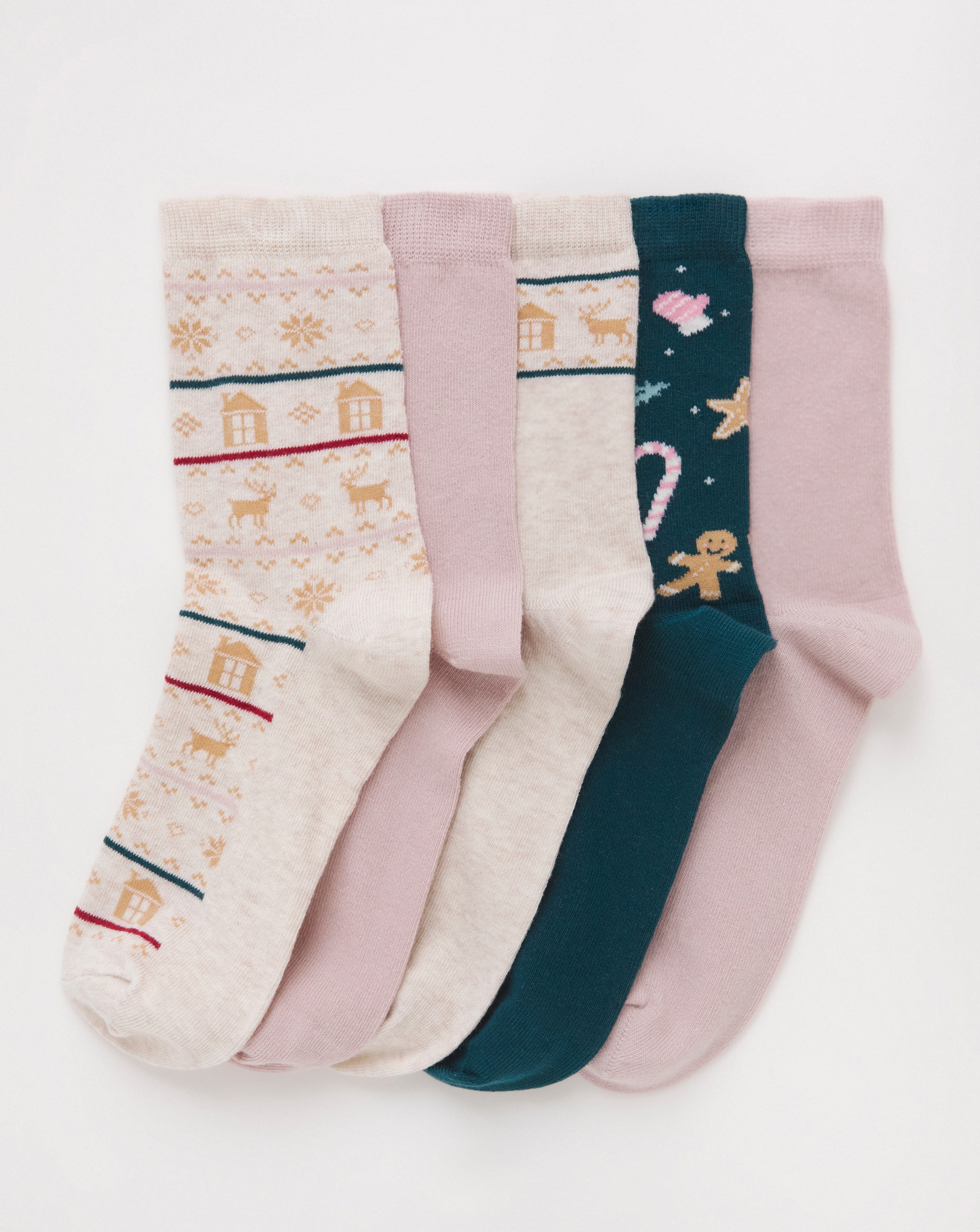 5 Pack Ankle Socks - Wide Fit