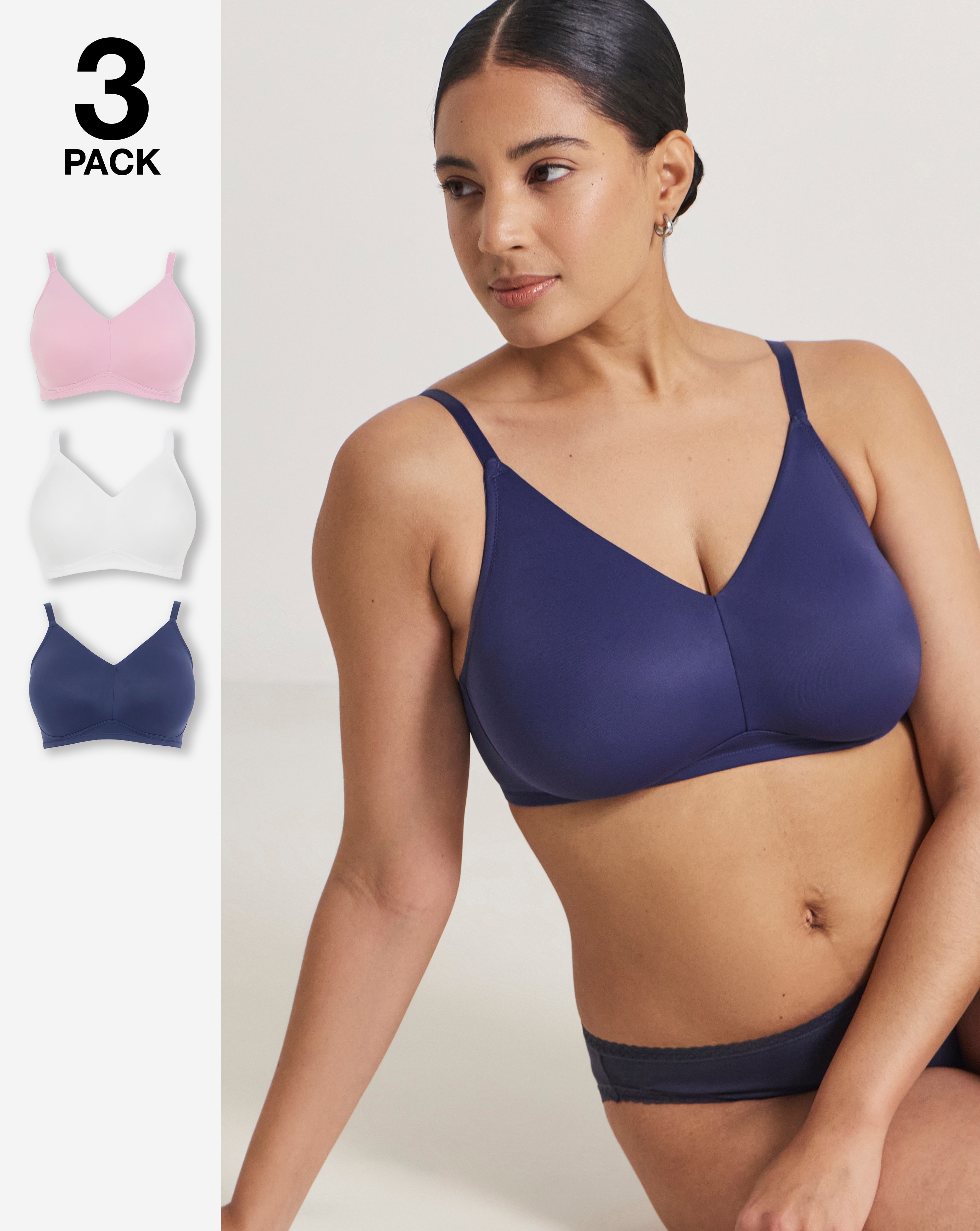 New In - 3 Pack Claire Micro NW Full Cup Bras